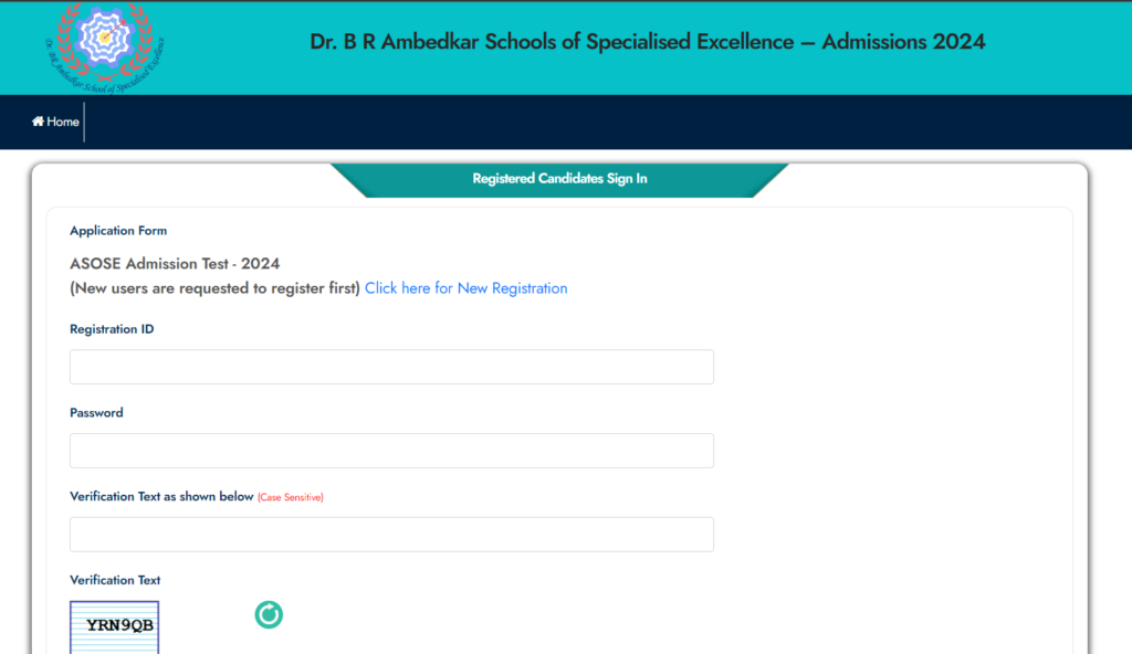 Dr. BR Ambedkar School Admission Registration